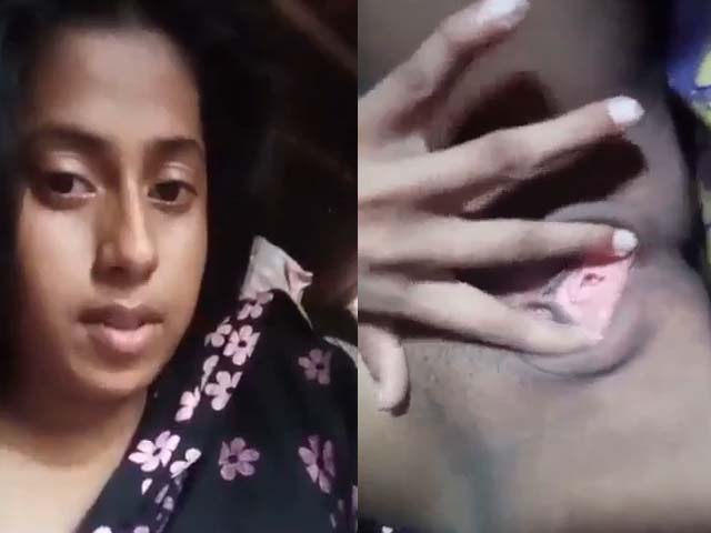 Cute Bangladeshi virgin girl pussy show on video call