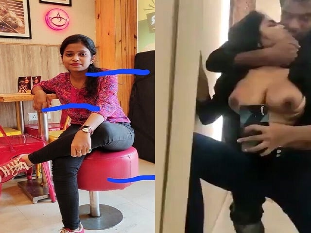Girlfriend big boobs pressing viral MMS in hotel