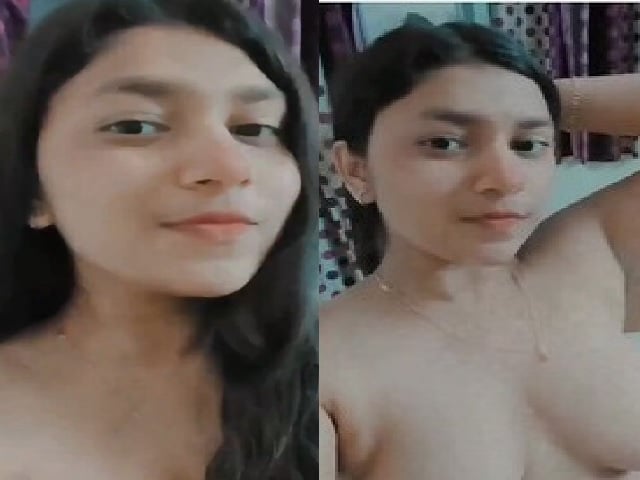 Cute Desi girl boobs show viral selfie exposed
