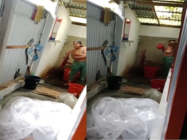 Bhabhi bathing outdoor sex mood caught by devar