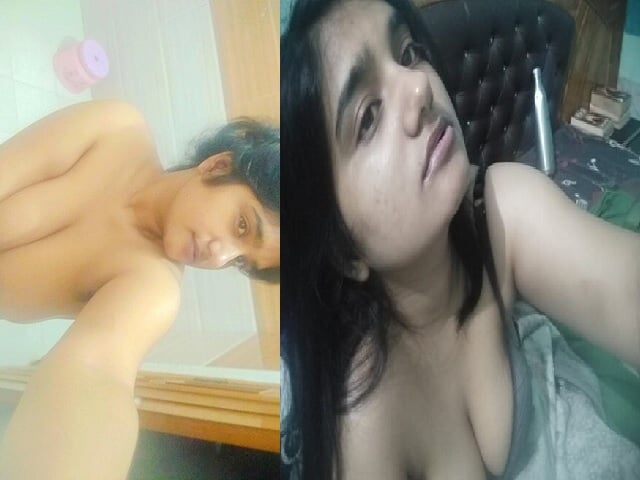 Desi girl squeezing her big boobs video