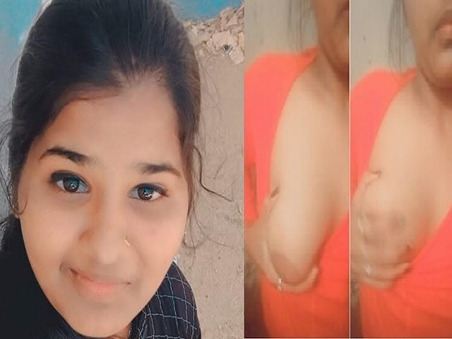 Desi cute college girl boobs show selfie video
