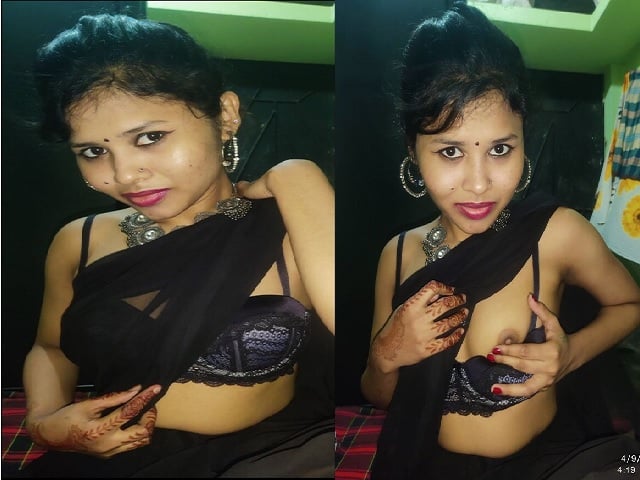 Bhabhi moving saree and boob show viral porn