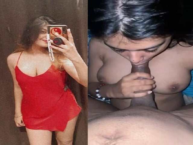 Beautiful girl loves blowjob giving to lover FSI sex