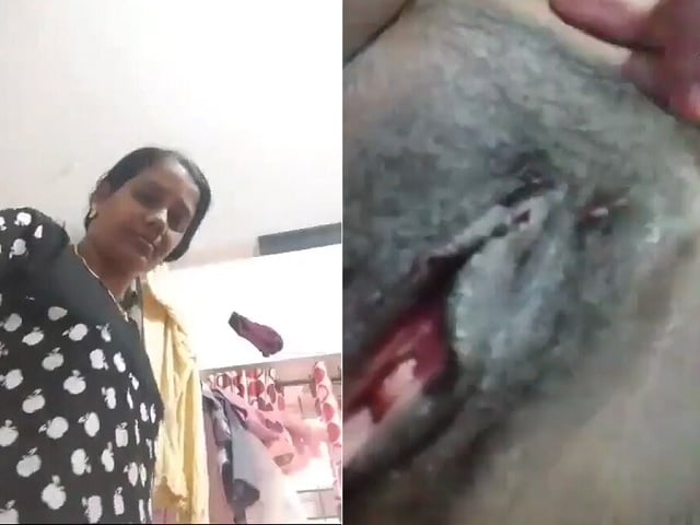 Mallu hot wife playing with boobs and pussy