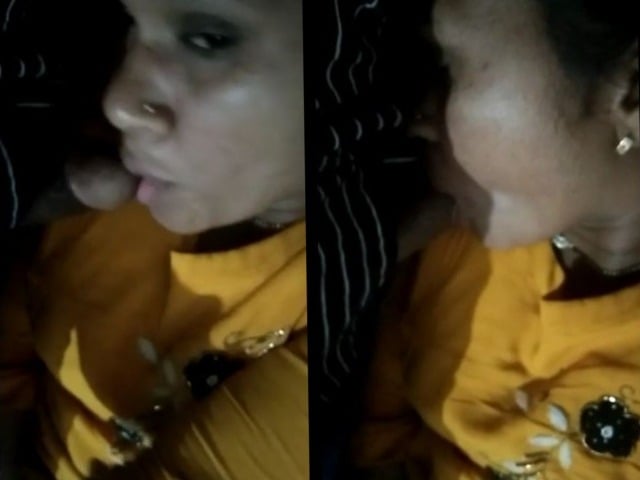 Cheating Desi wife giving blowjob to lover
