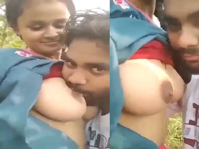 Indian lovers sex outdoors viral boob suck