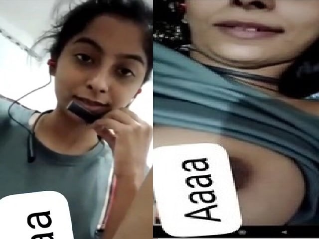 Hot GF boob show on cam for the first time