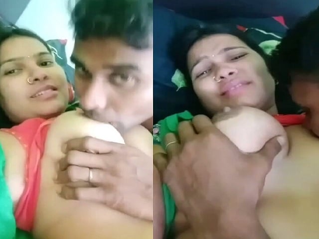 Big boobs wife feeding husband viral sex