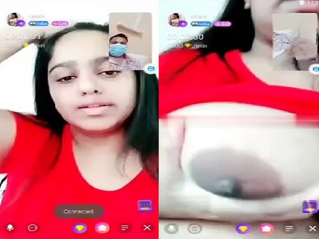 Live app topless big boobs showing by Miara