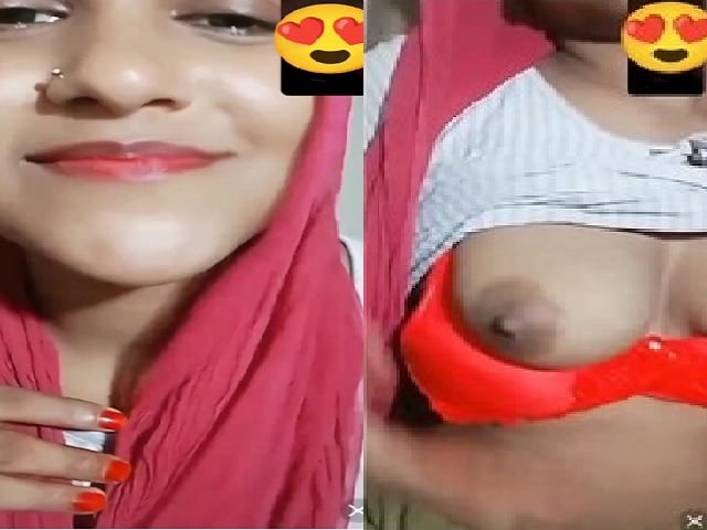 Beautiful girl boobs exposed on video call sex