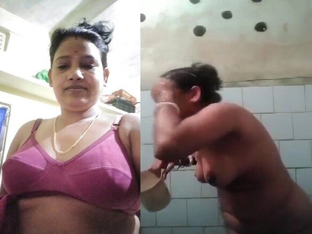 Big boobs Bangladeshi nude bath selfie video