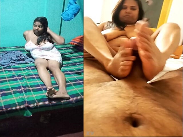 Lankan Tamil wife nude footjob to hubby