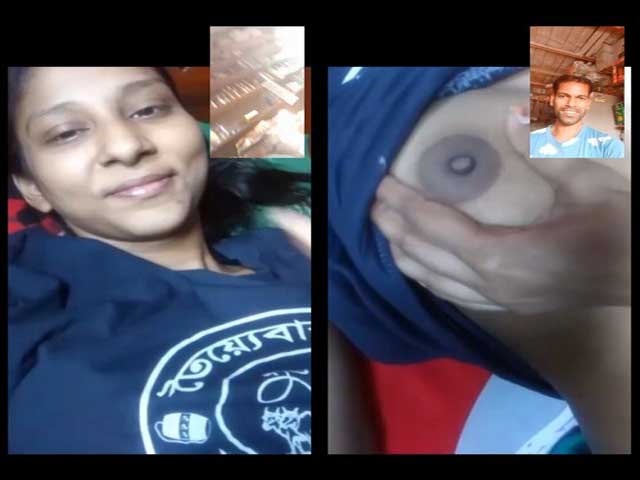 Cute Bangladeshi girl boob show on video call