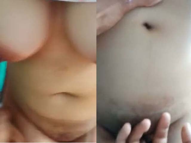 Big booby girl getting her pussy fingered outdoors