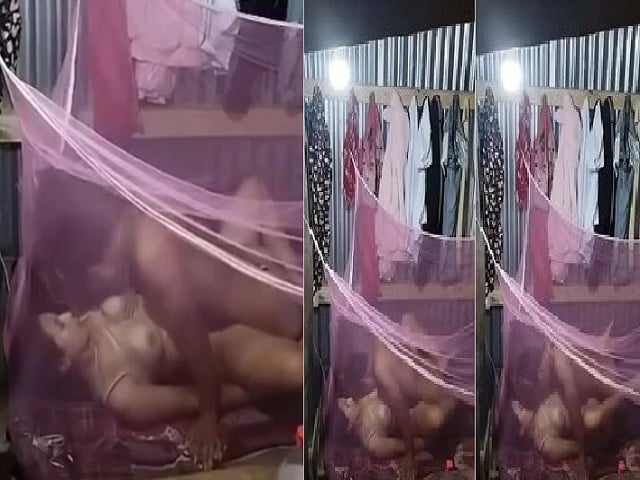 Village desi couple sex inside mosquito net