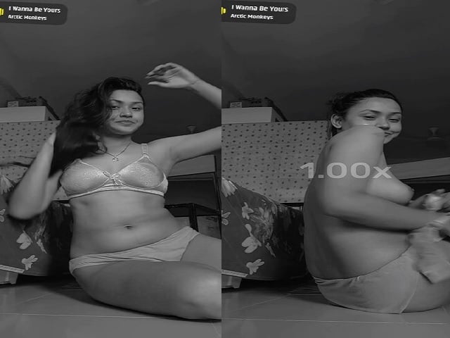 Hot Bengali sex GF striptease viral nipple slip