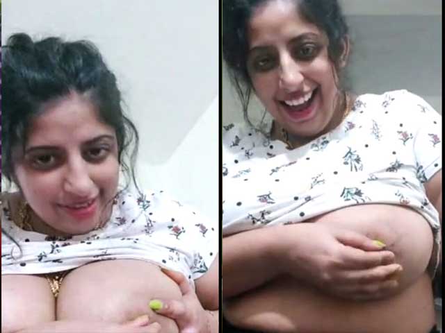 Beautiful milk tanker Bhabhi showing her big melons