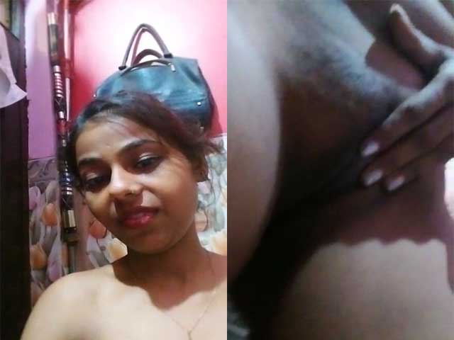 Naughty bitch making video of her boobs pussy