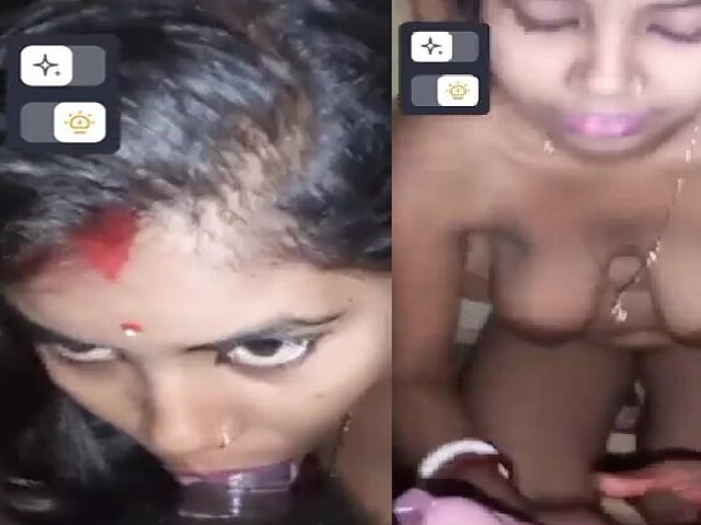 Indian blowjob housewife milks boobs and dick