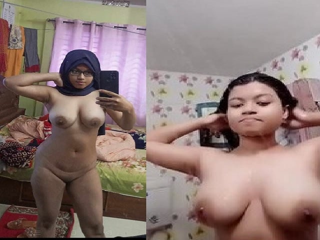 Hijab girl nude photos and bathing videos released