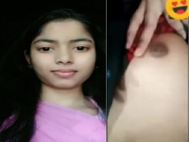 Cutest Bengali girl boob show on video call
