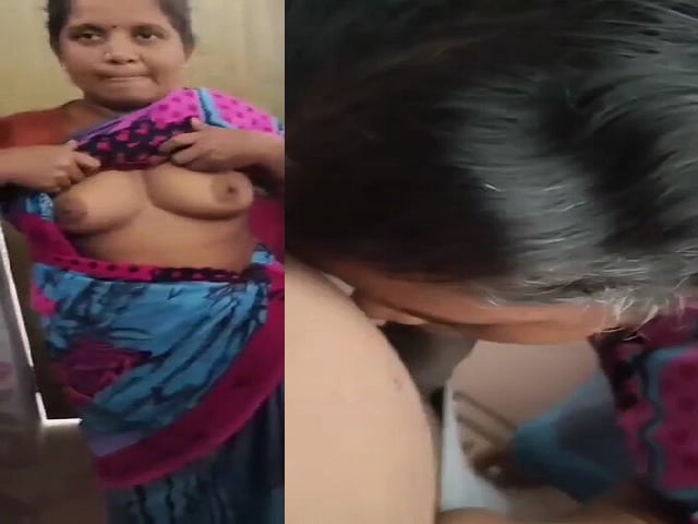 Tamil maid boobs show and blowjob to house owner