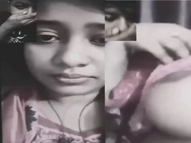 Girlfriend boobs show to lover on viral live call