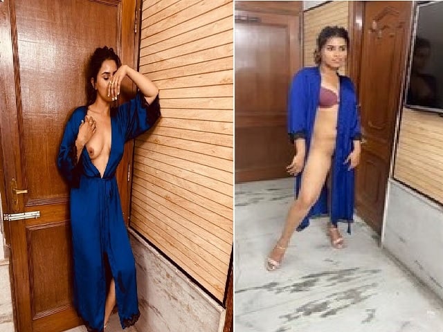 Satin nighty Indian girl nude pussy expose