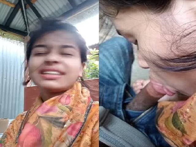 Indian cute girlfriend blowjob raw outdoor sex