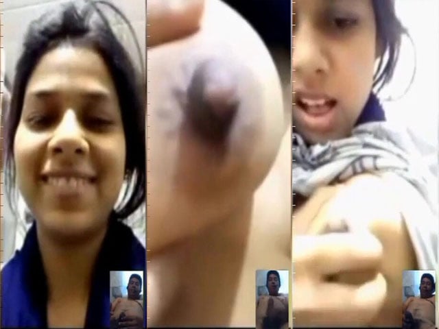 Desi Babe showing boobs on video call