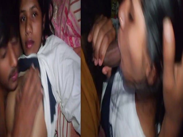 College girlfriend desi boobs press and suck