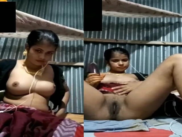 Cheating horny wife masturbation with brinjal
